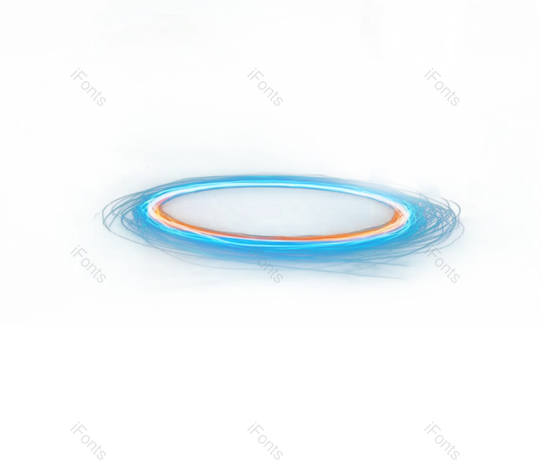 光效图片,线条元素,蓝色PNG,圆形光免抠素材